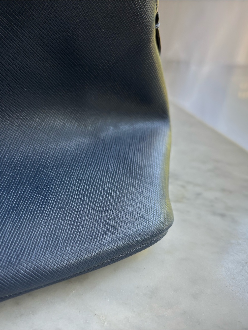 Coach Leather Dome Satchel Handbag in Navy - Picture 9 of 10